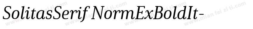 SolitasSerif NormExBoldIt字体转换